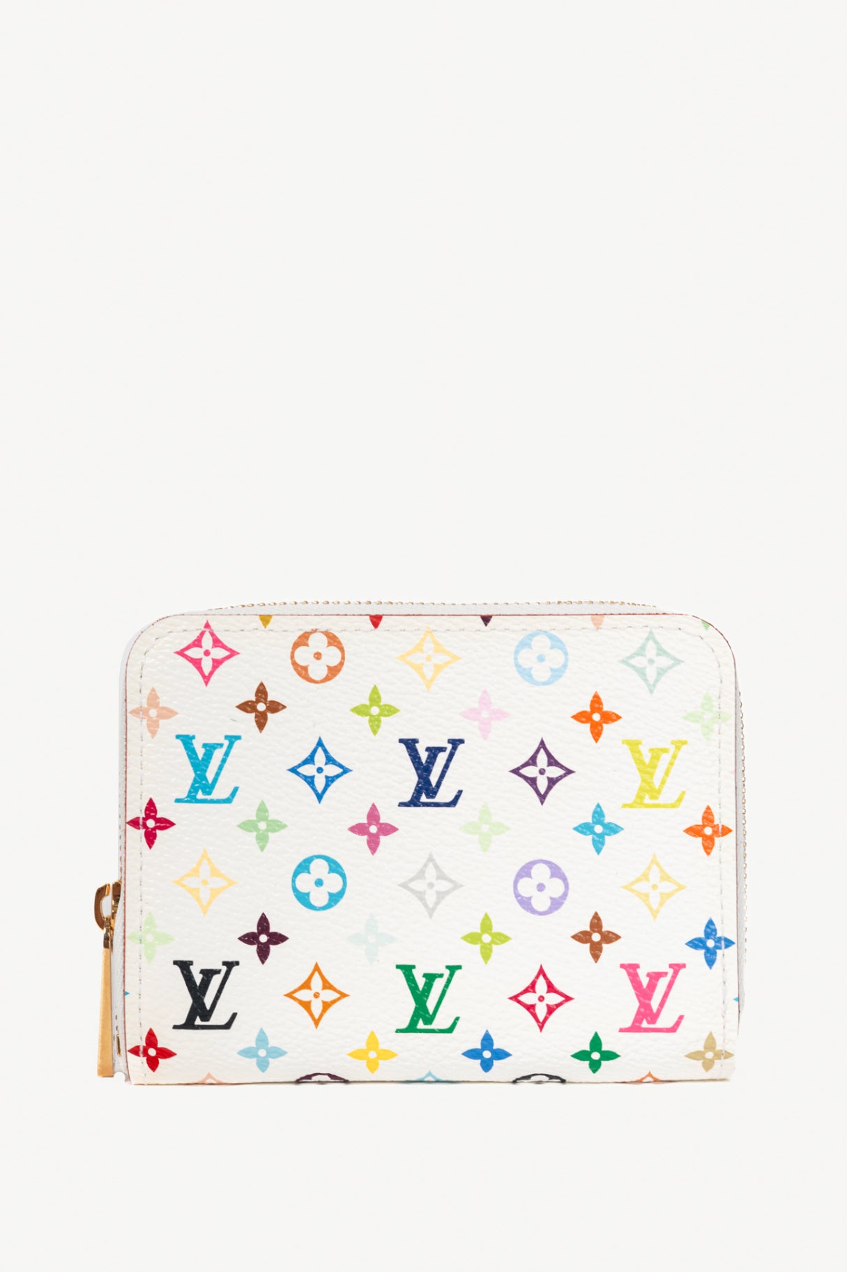 Louis Vuitton Zippy White Multicolore Monogram Coin Purse