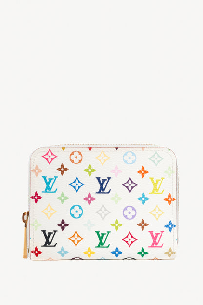 Louis Vuitton Zippy White Multicolore Monogram Coin Purse