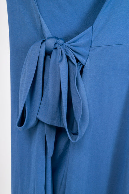 Weekend Max Mara Blue Silk- & Cotton-Jersey A-Line Dress