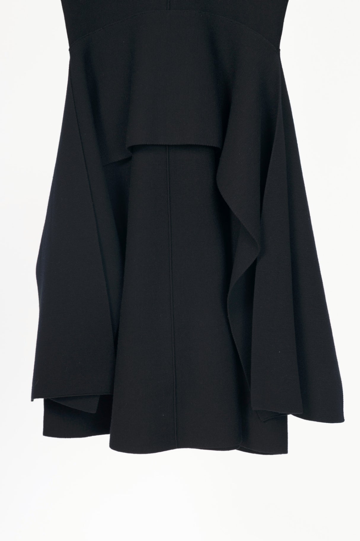 Victoria Victoria Beckham Black Compact Viscose-Blend Knit Dress