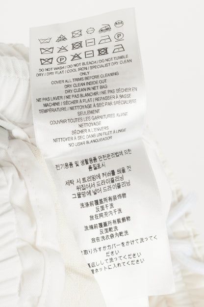 Burberry SS24 Runway White Paper-Blend Drawstring Trousers
