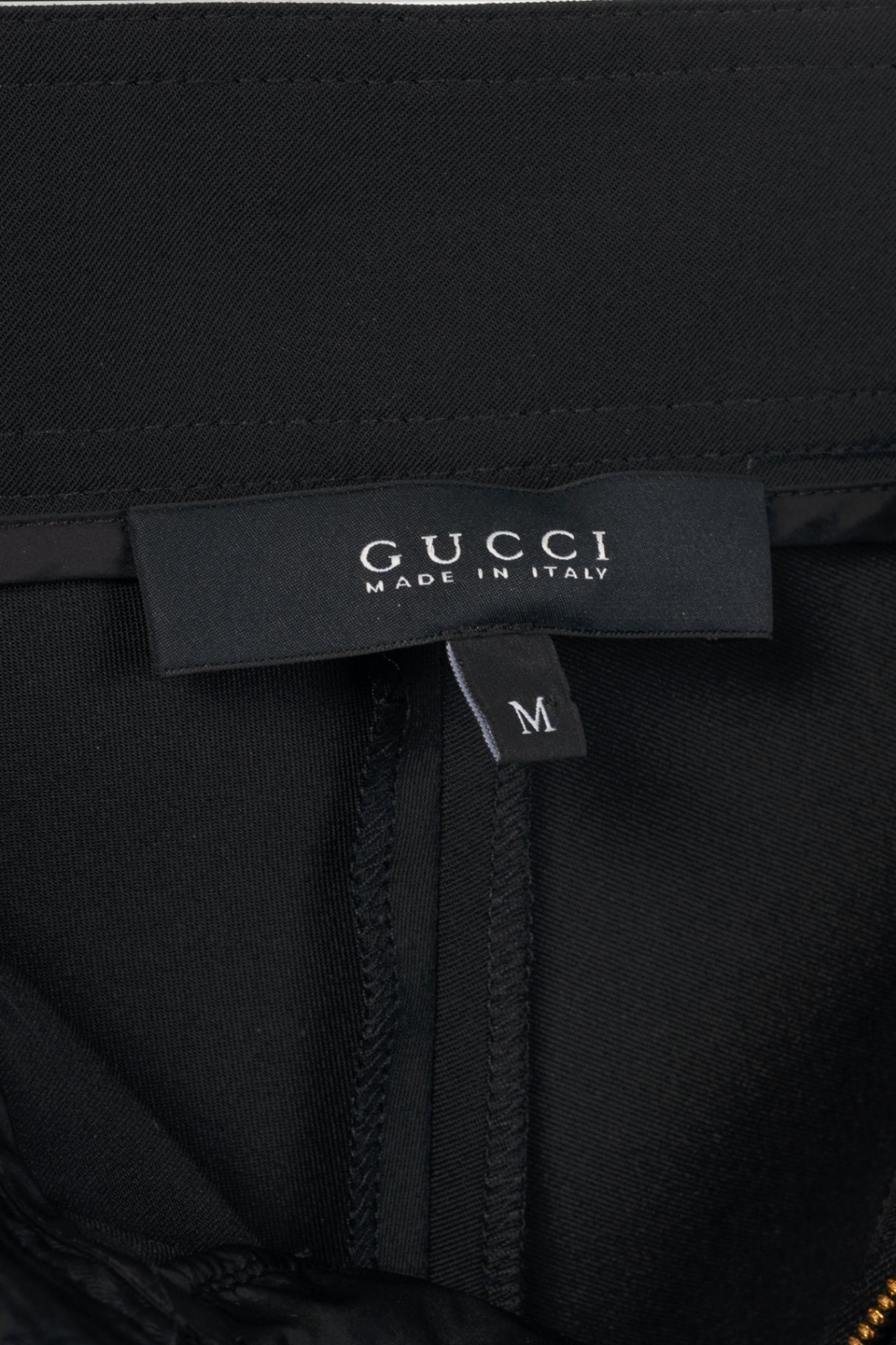 Gucci Black Twill Web-Trim Ankle-Length Riding Pants