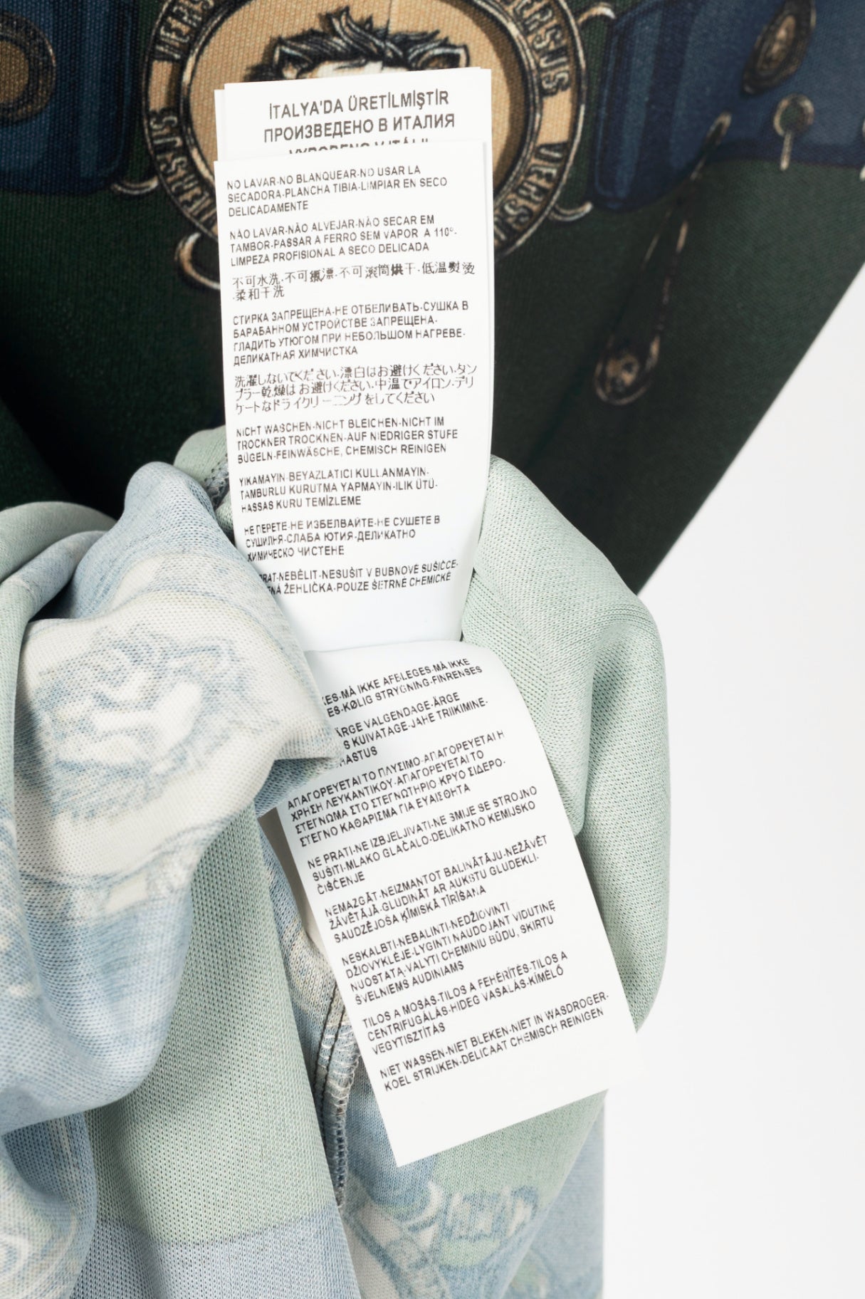 Versus Versace Olive Harness-Print Jersey Dress 