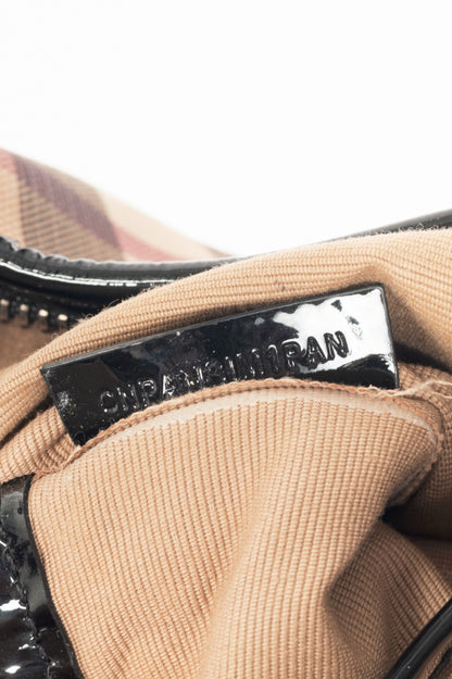 Burberry Dryden Nova Check Patent-Leather-Trim Crossbody