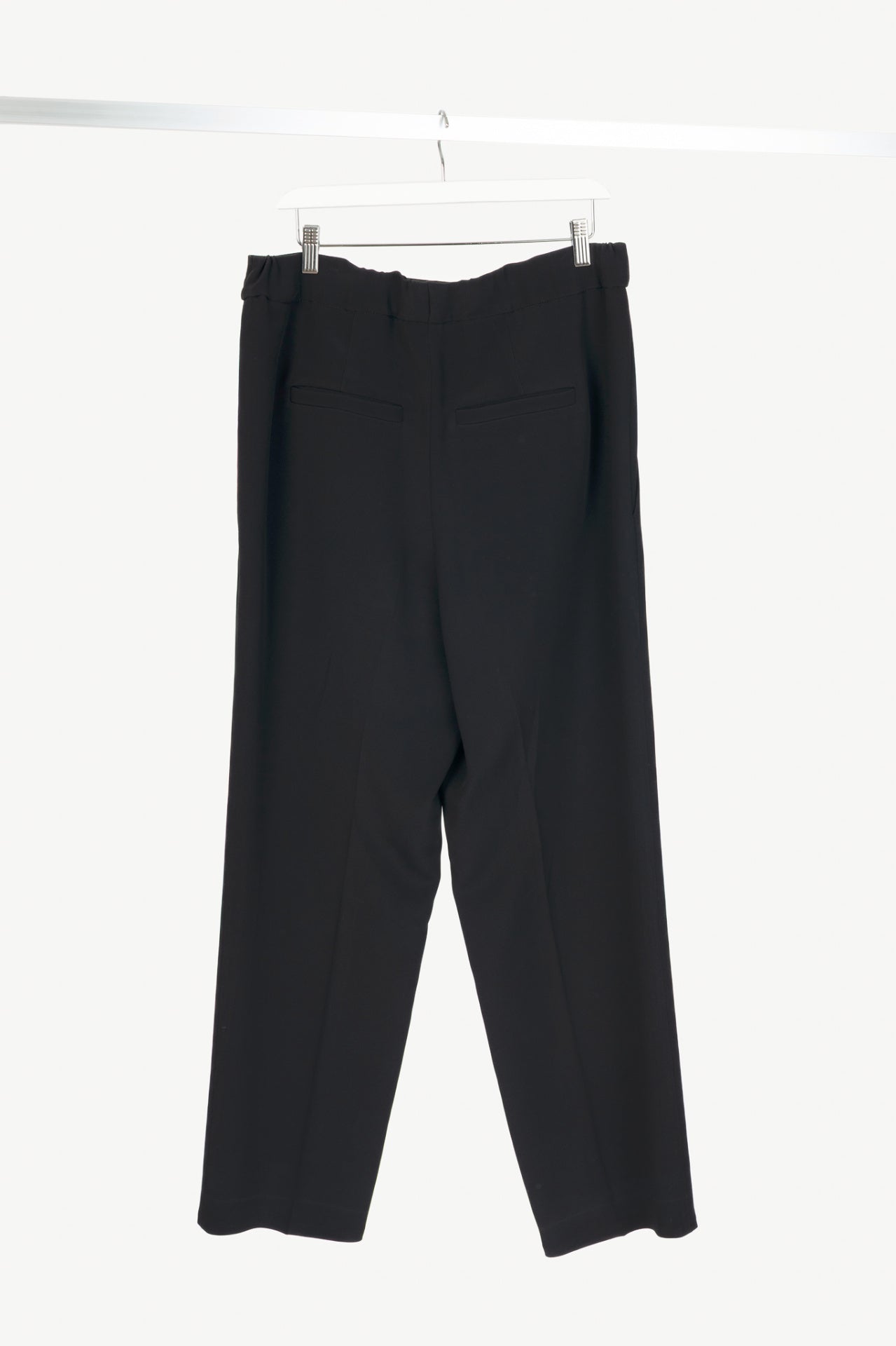 Brunello Cucinelli Black Silk-Blend Crepe Tapered Trousers