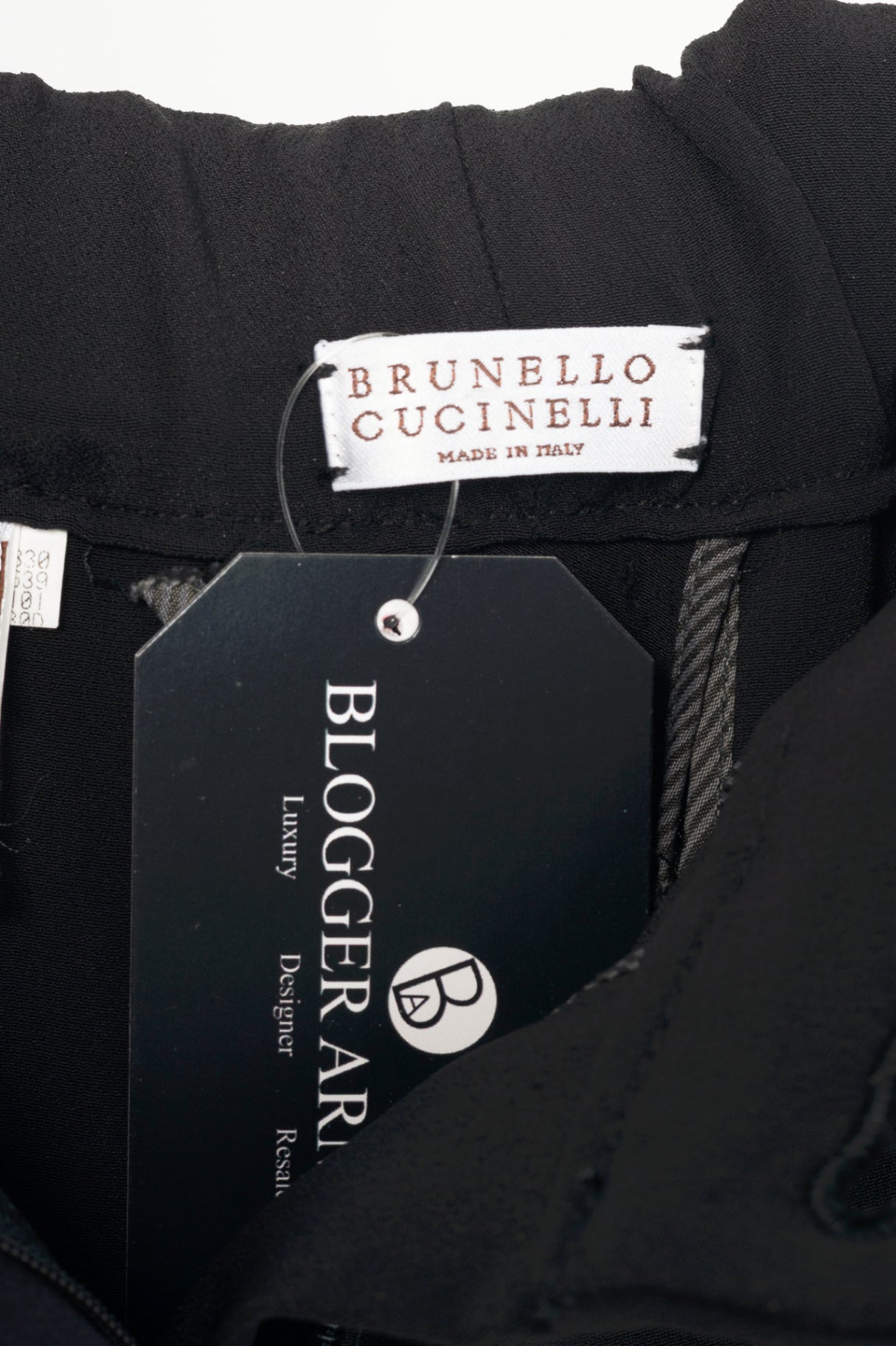 Brunello Cucinelli Black Silk-Blend Crepe Tapered Trousers