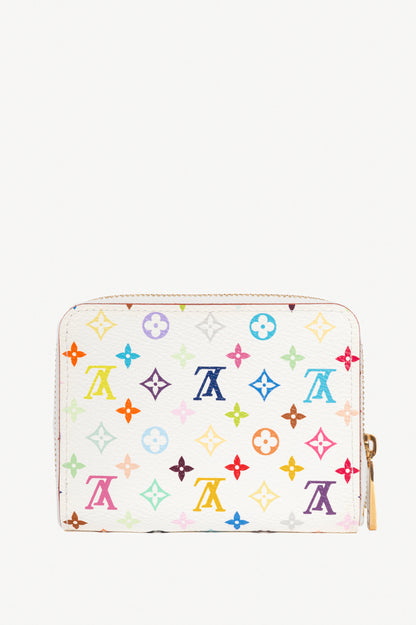 Louis Vuitton Zippy White Multicolore Monogram Coin Purse