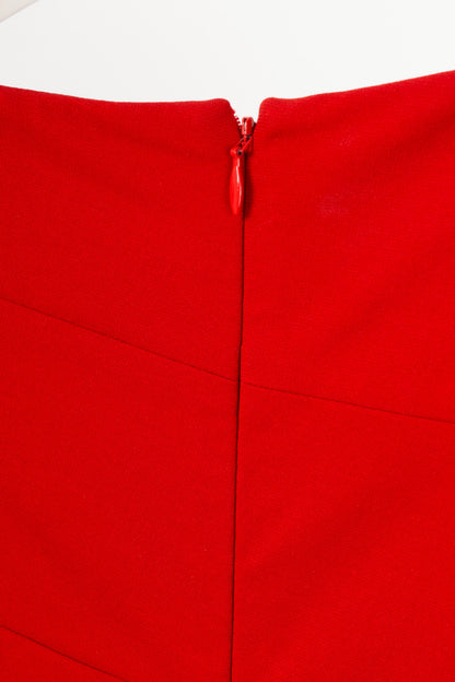 Escada Danina Garnet Red Jersey Knotted Sheath Dress