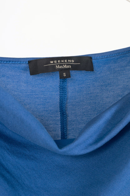 Weekend Max Mara Blue Silk- & Cotton-Jersey A-Line Dress