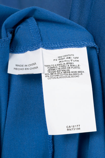 Weekend Max Mara Blue Silk- & Cotton-Jersey A-Line Dress