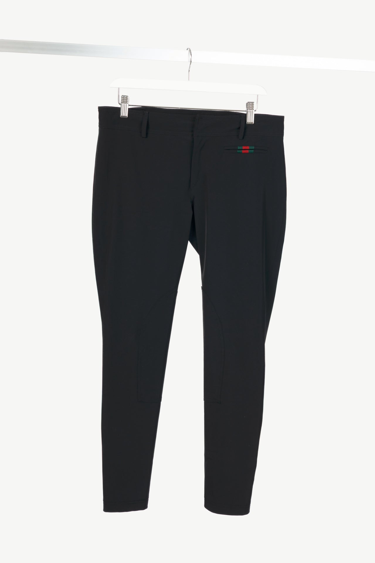 Gucci Black Twill Web-Trim Ankle-Length Riding Pants