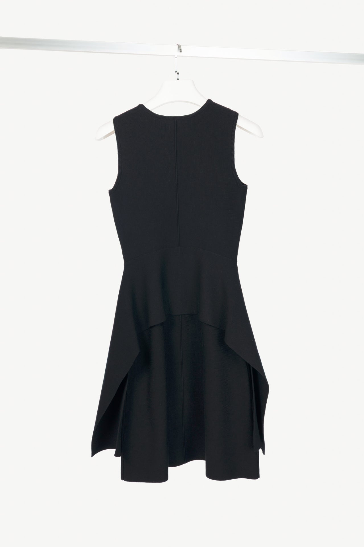 Victoria Victoria Beckham Black Compact Viscose-Blend Knit Dress