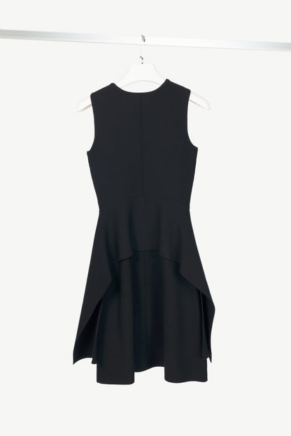 Victoria Victoria Beckham Black Compact Viscose-Blend Knit Dress