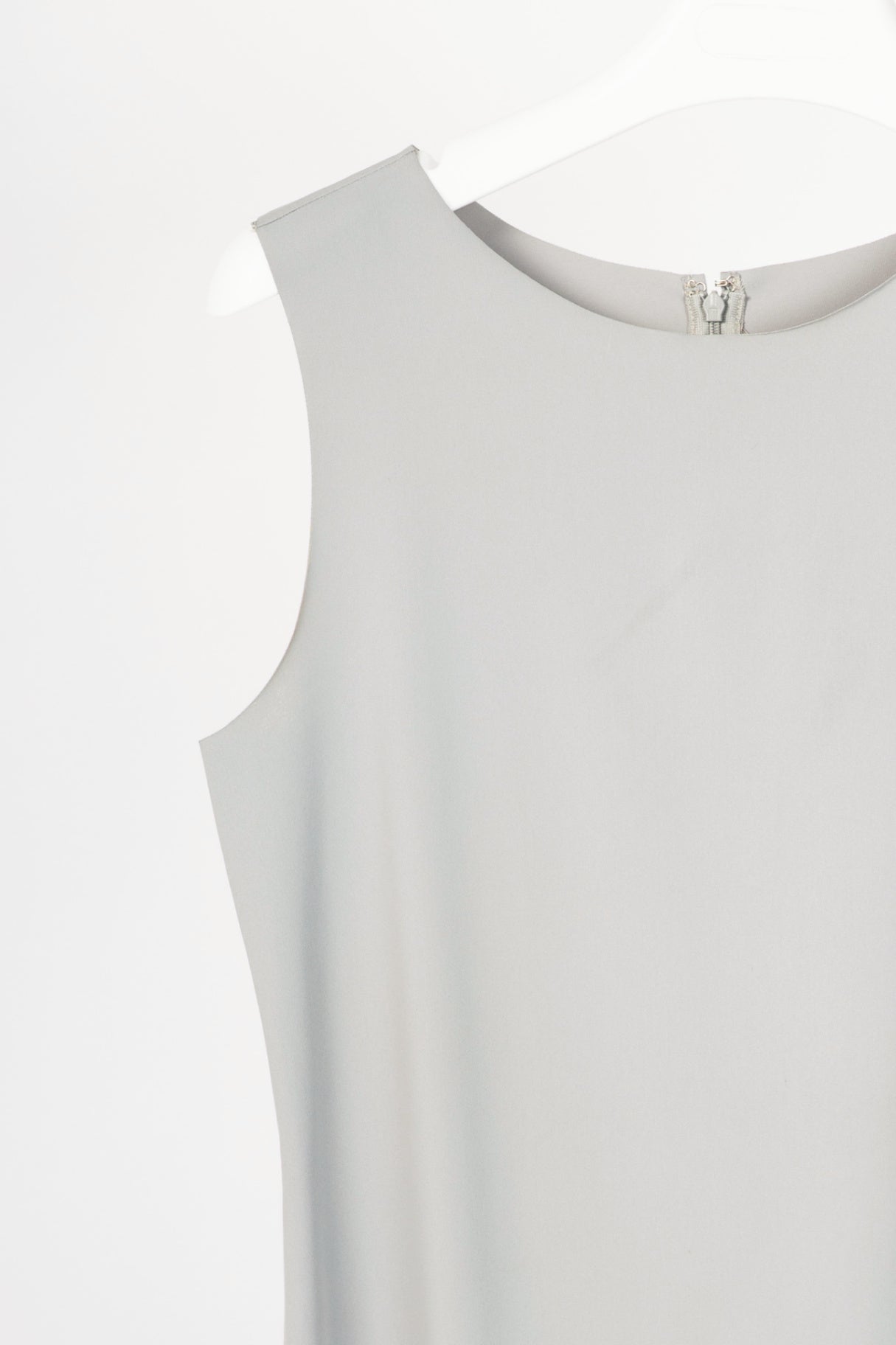 MM6 Grey Crepe Asymmetrical Mini Dress
