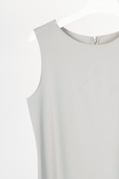 MM6 Grey Crepe Asymmetrical Mini Dress