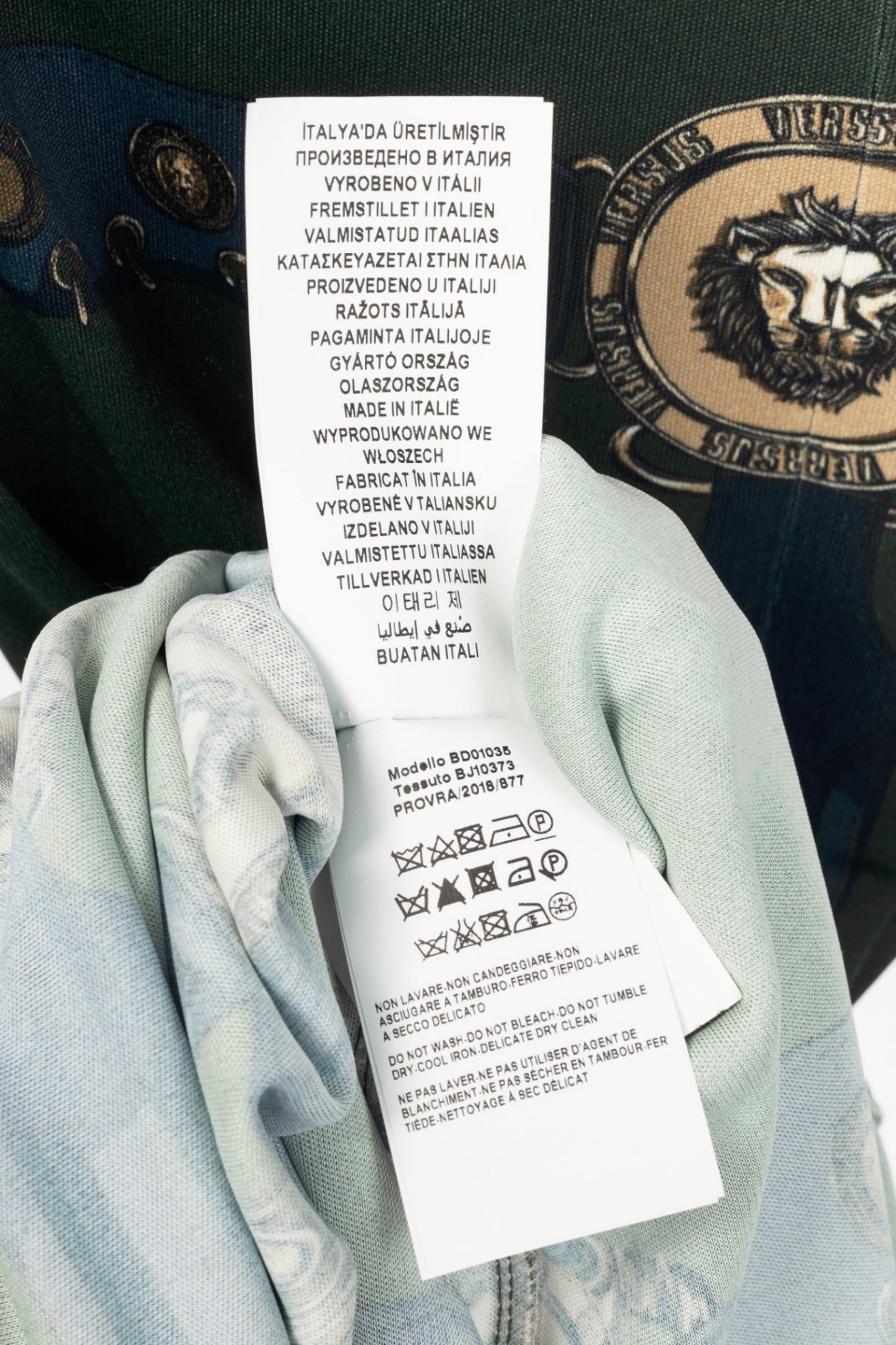 Versus Versace Olive Harness-Print Jersey Dress 