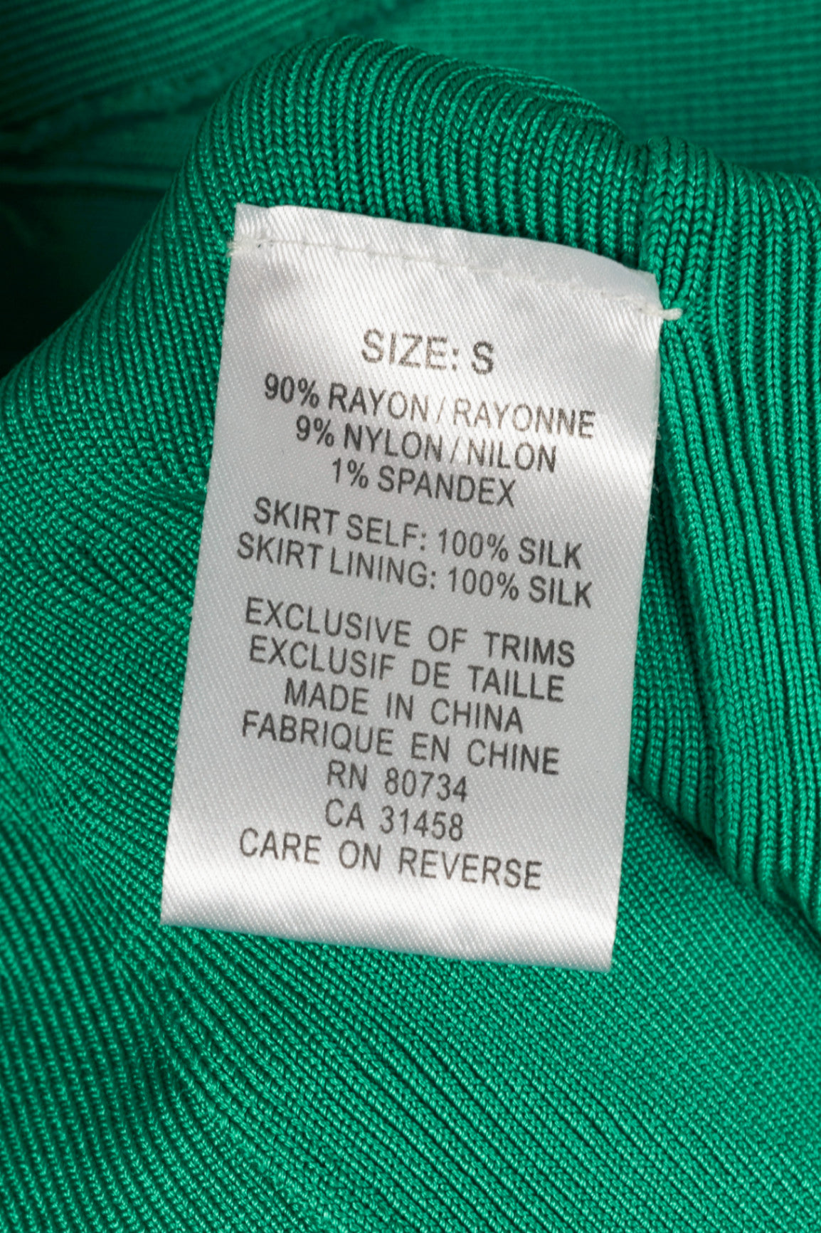 Herve Leger Green Silk Strapless Bandage Gown