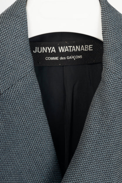 Junya Watanabe Comme Des Garcons Blue Wool Double-Breasted Coat Dress