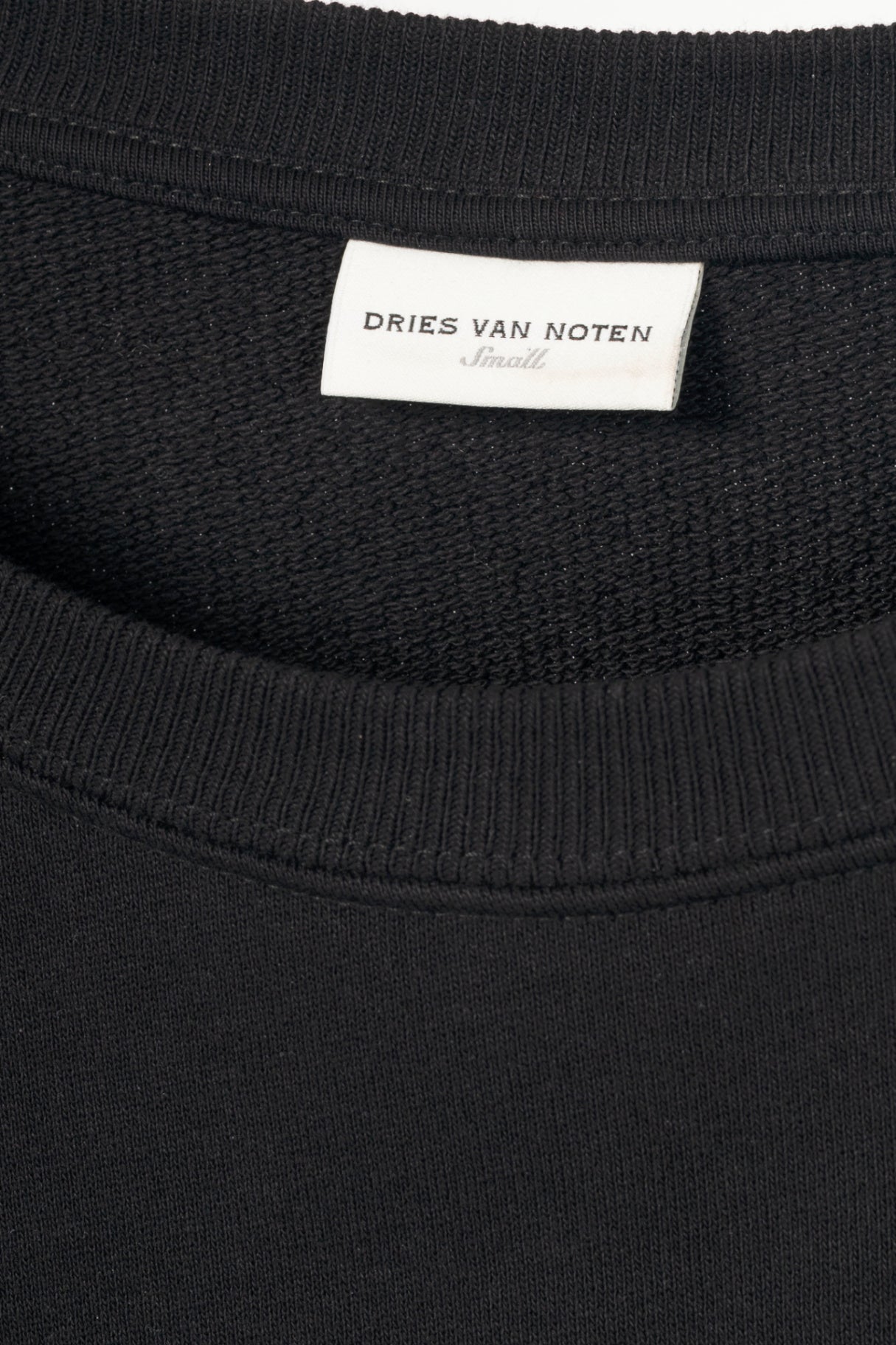 Dries Van Noten Hatir Black French Terry Ruched Mini Dress