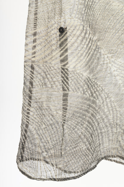 Crea Concept Grey Silk Sheer Gauze Tank Dress