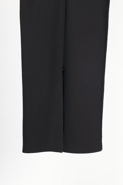 Toteme Strongoli Black Split-Front Crepe Midi Dress