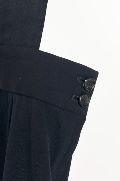 Comme Des Garcons Comme Des Garcons AW19 Navy Wool Suspender Skirt