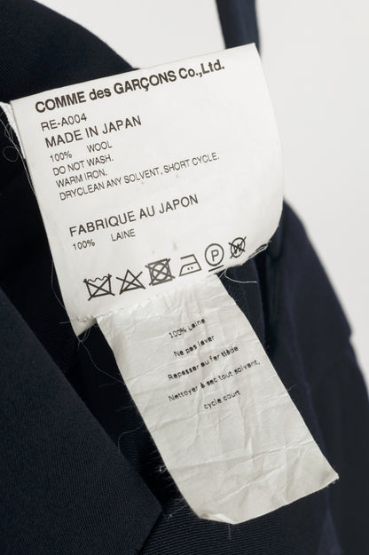 Comme Des Garcons Comme Des Garcons AW19 Navy Wool Suspender Skirt