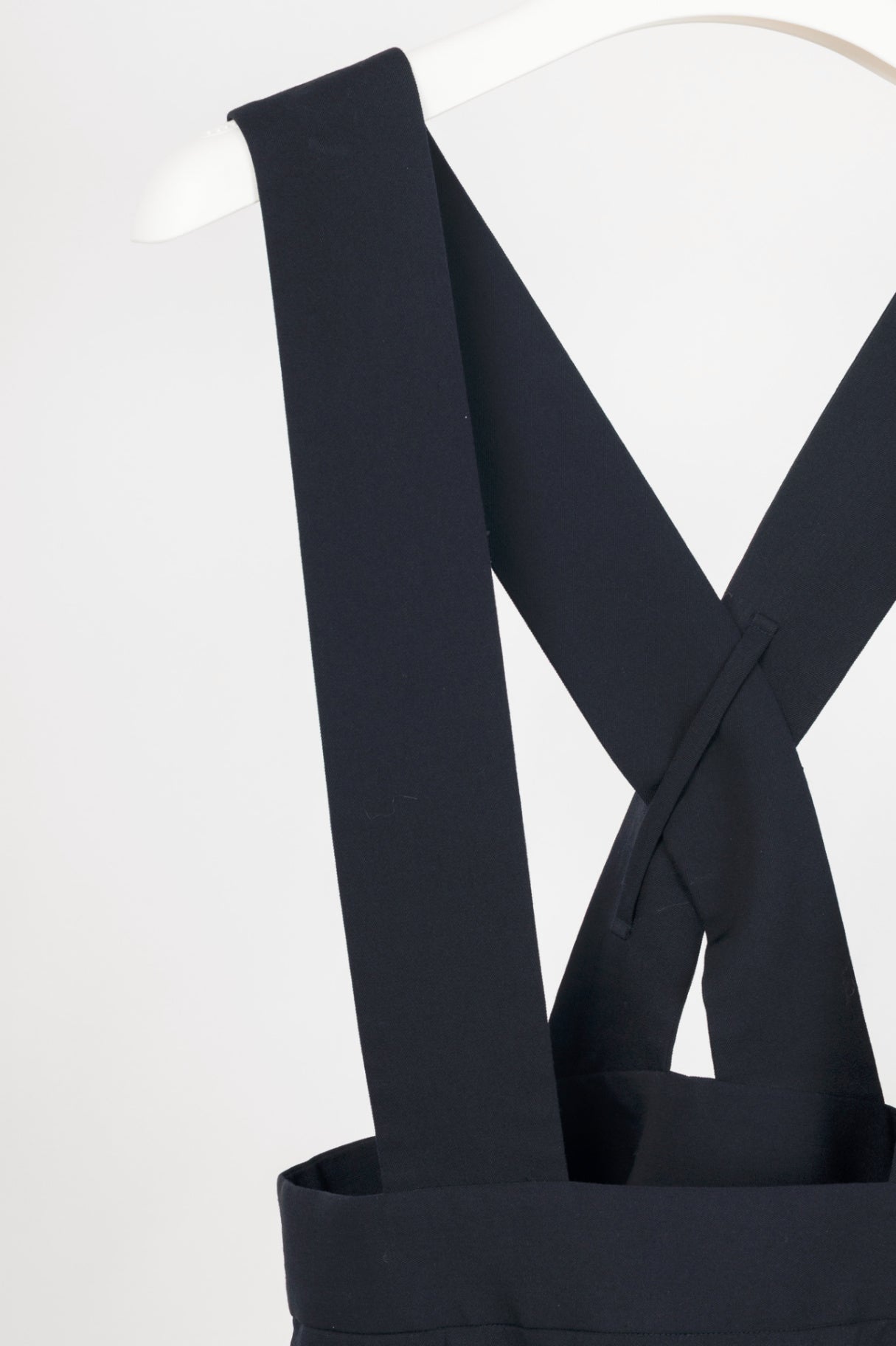Comme Des Garcons Comme Des Garcons AW19 Navy Wool Suspender Skirt