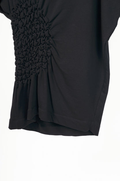 Dries Van Noten Hatir Black French Terry Ruched Mini Dress