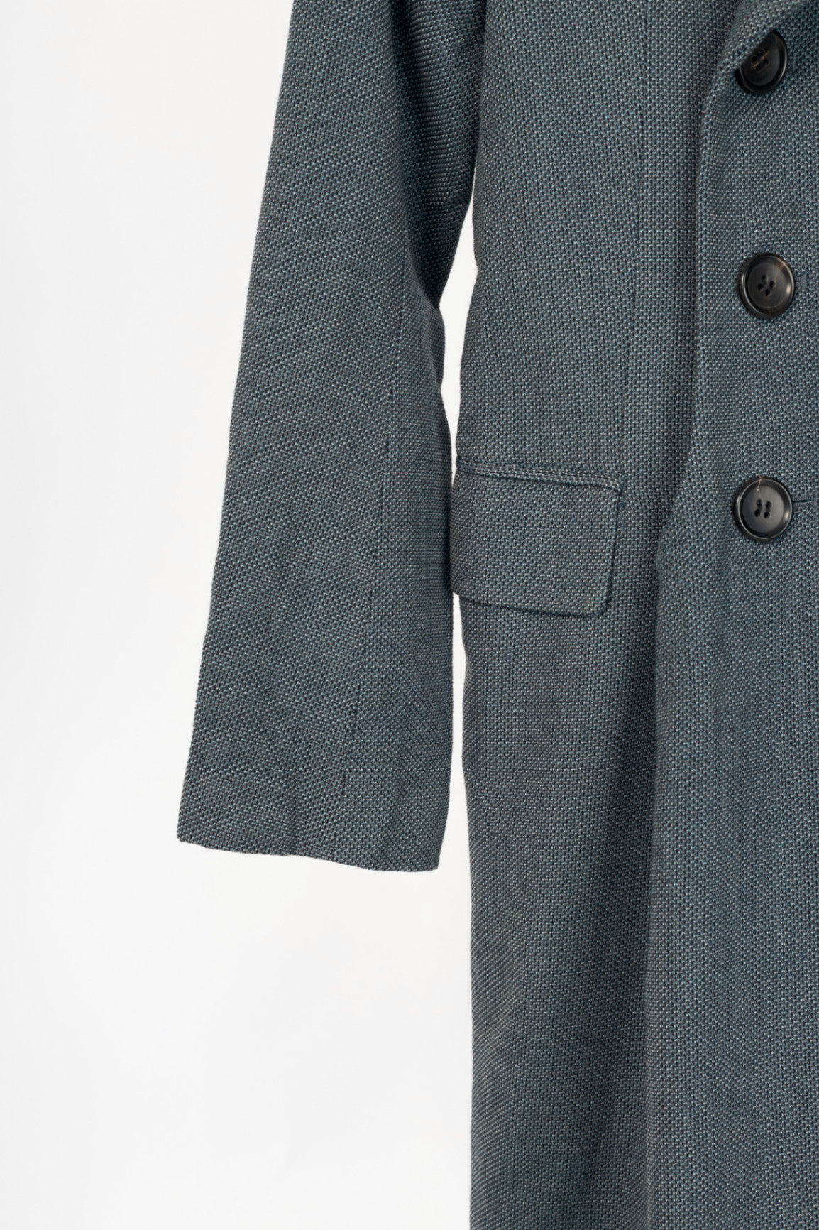Junya Watanabe Comme Des Garcons Blue Wool Double-Breasted Coat Dress