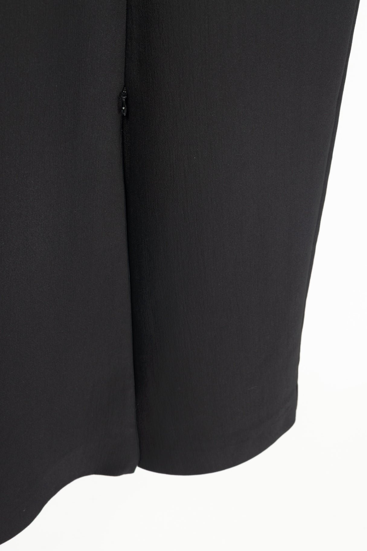 Toteme Strongoli Black Split-Front Crepe Midi Dress