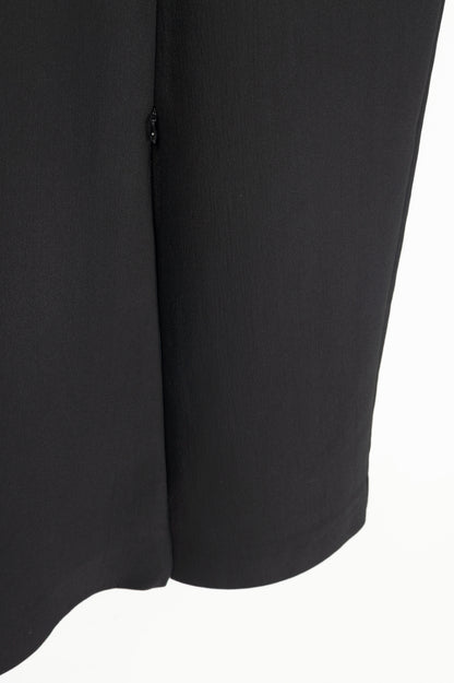 Toteme Strongoli Black Split-Front Crepe Midi Dress