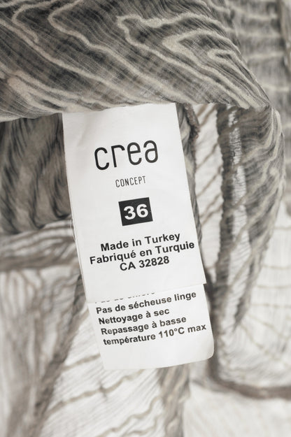 Crea Concept Grey Silk Sheer Gauze Tank Dress
