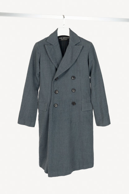 Junya Watanabe Comme Des Garcons Blue Wool Double-Breasted Coat Dress