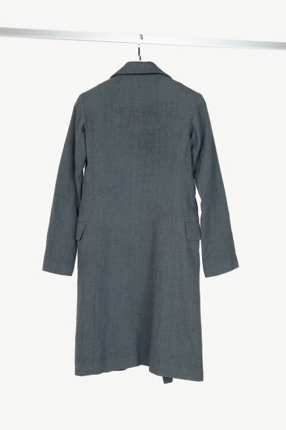 Junya Watanabe Comme Des Garcons Blue Wool Double-Breasted Coat Dress
