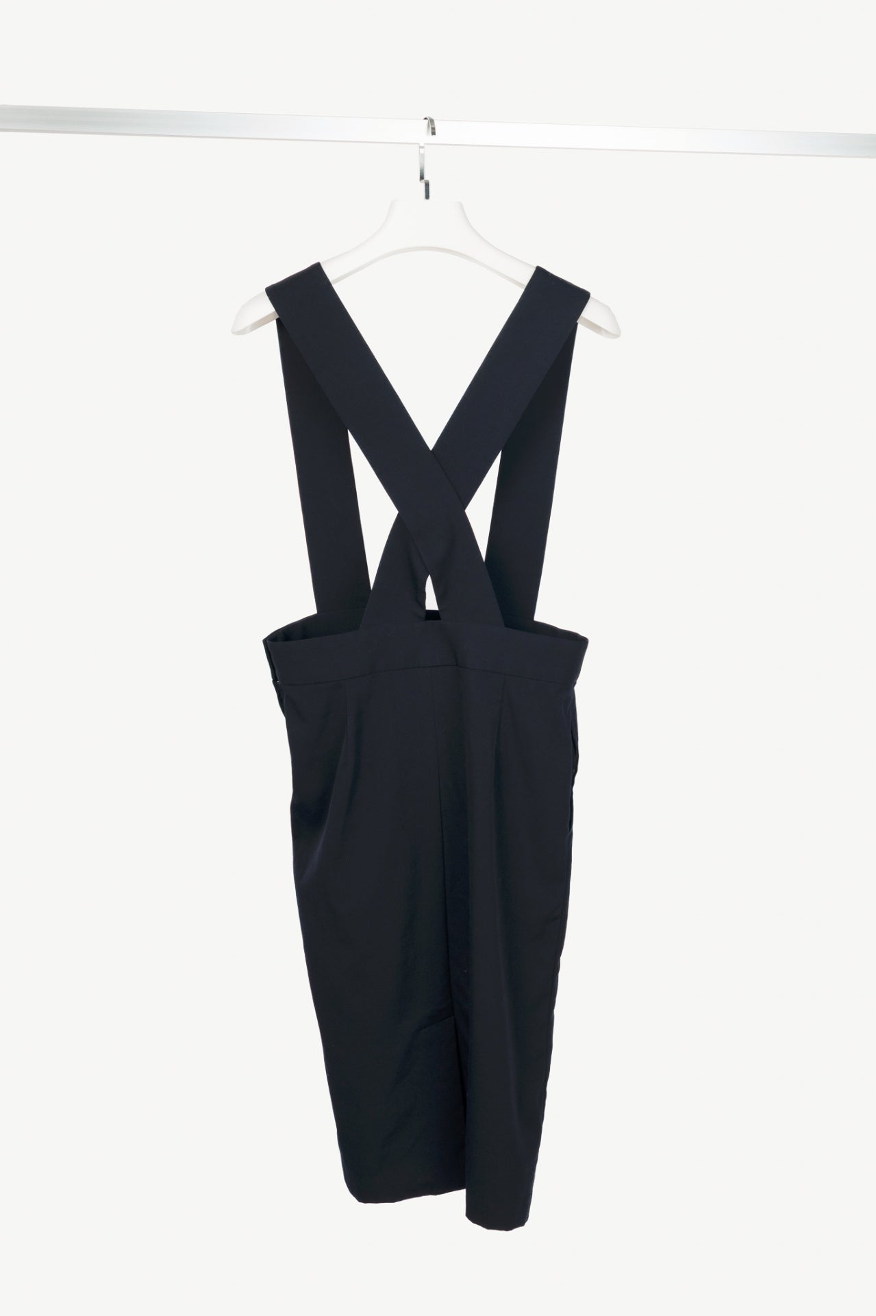 Comme Des Garcons Comme Des Garcons AW19 Navy Wool Suspender Skirt