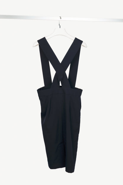 Comme Des Garcons Comme Des Garcons AW19 Navy Wool Suspender Skirt