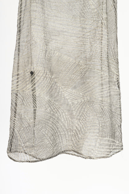 Crea Concept Grey Silk Sheer Gauze Tank Dress