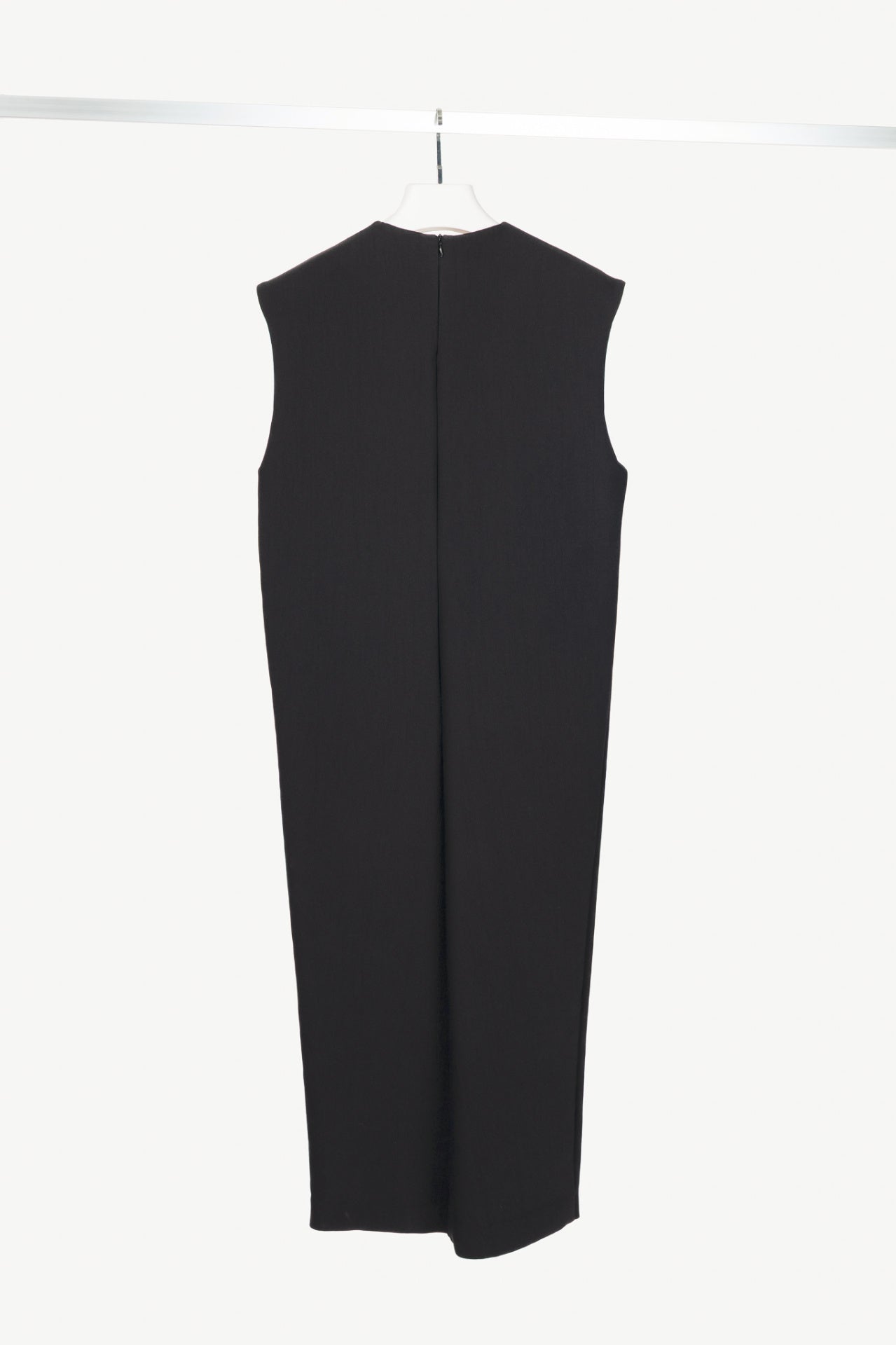 Toteme Strongoli Black Split-Front Crepe Midi Dress