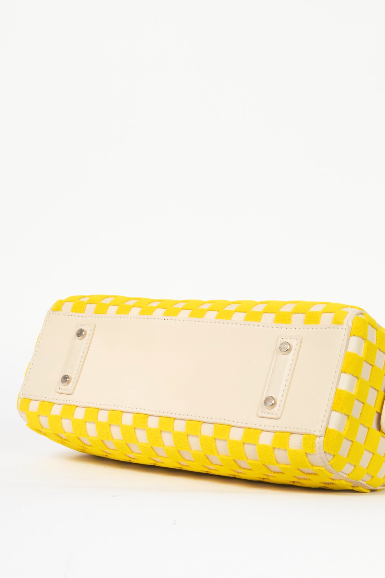 Louis Vuitton SS13 Runway Speedy East West Yellow Damier Cubic Handbag