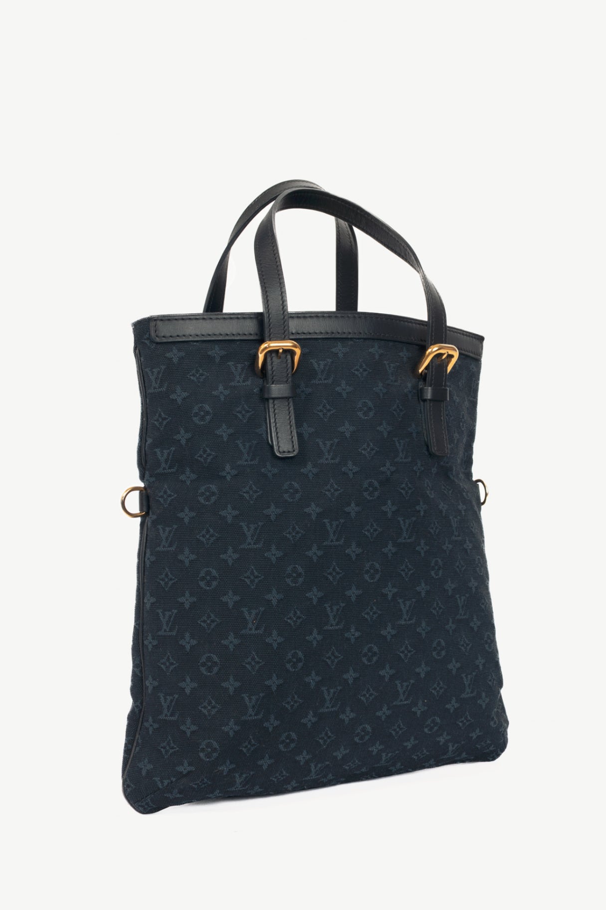 Louis Vuitton Francoise Navy Mini Lin Monogram Tote