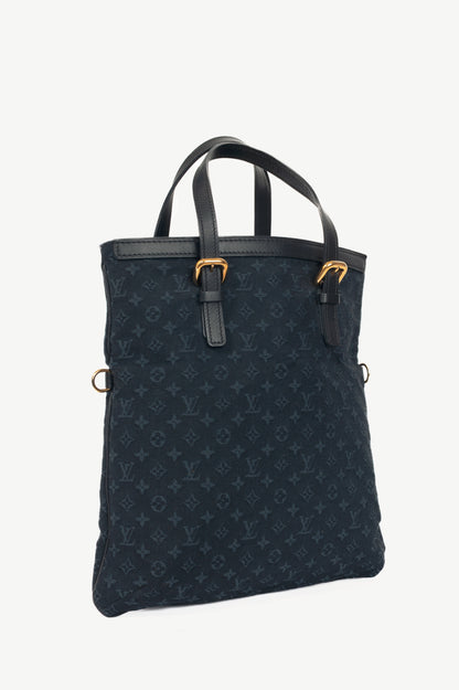 Louis Vuitton Francoise Navy Mini Lin Monogram Tote