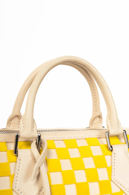 Louis Vuitton SS13 Runway Speedy East West Yellow Damier Cubic Handbag