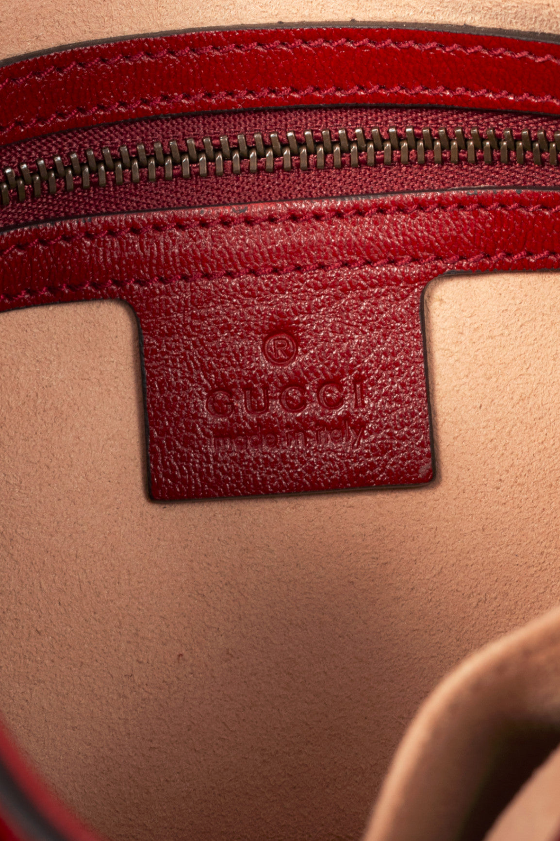 Gucci Dahlia Cherry Red Sakai Calf Lux GG Flap Crossbody
