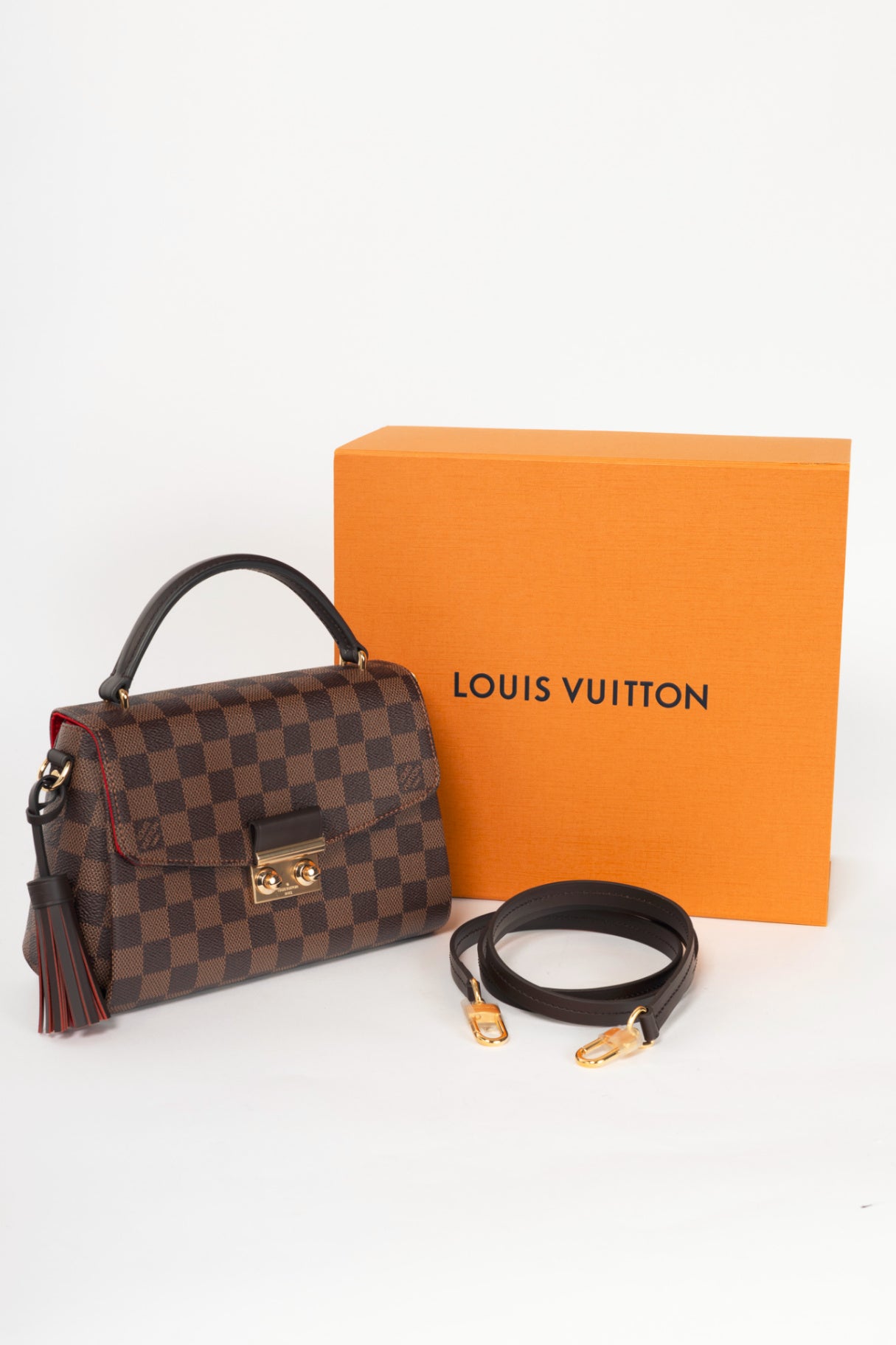 Louis Vuitton Croisette Damier Ebene Coated Canvas Satchel