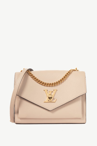 Louis Vuitton Mylockme Greige Leather Chain Bag