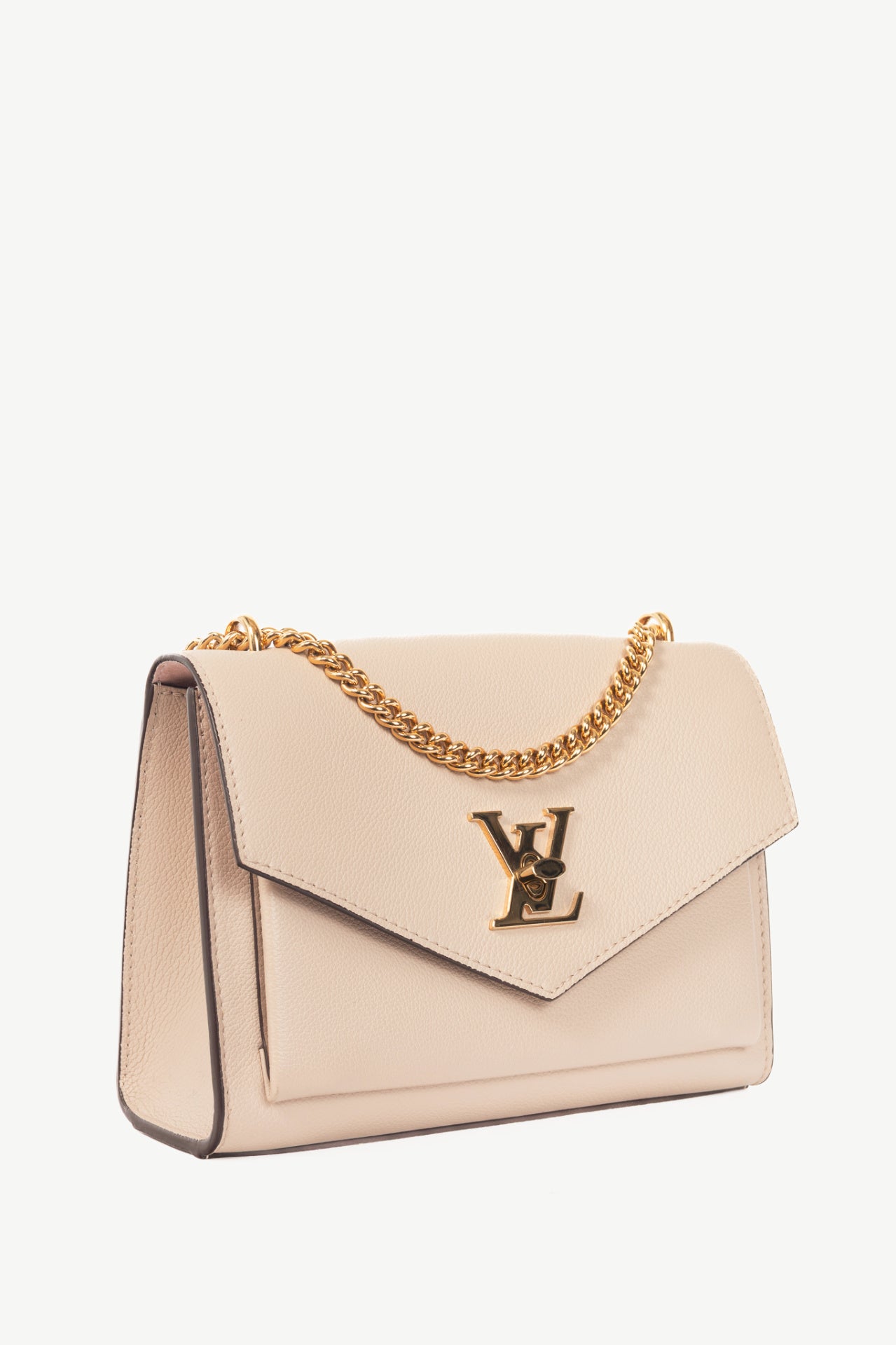 Louis Vuitton Mylockme Greige Leather Chain Bag