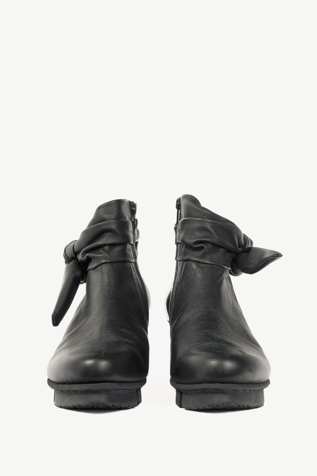 Trippen Tippet Black Bow Wedge Ankle Boots