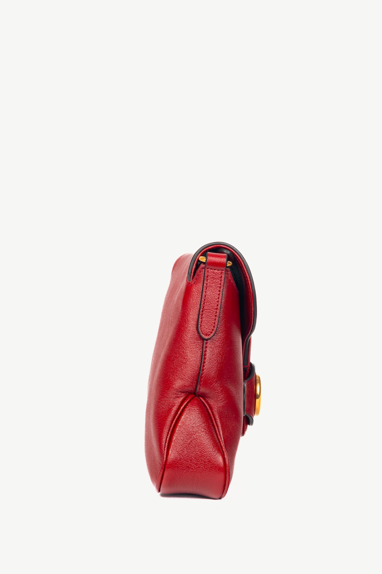 Gucci Dahlia Cherry Red Sakai Calf Lux GG Flap Crossbody