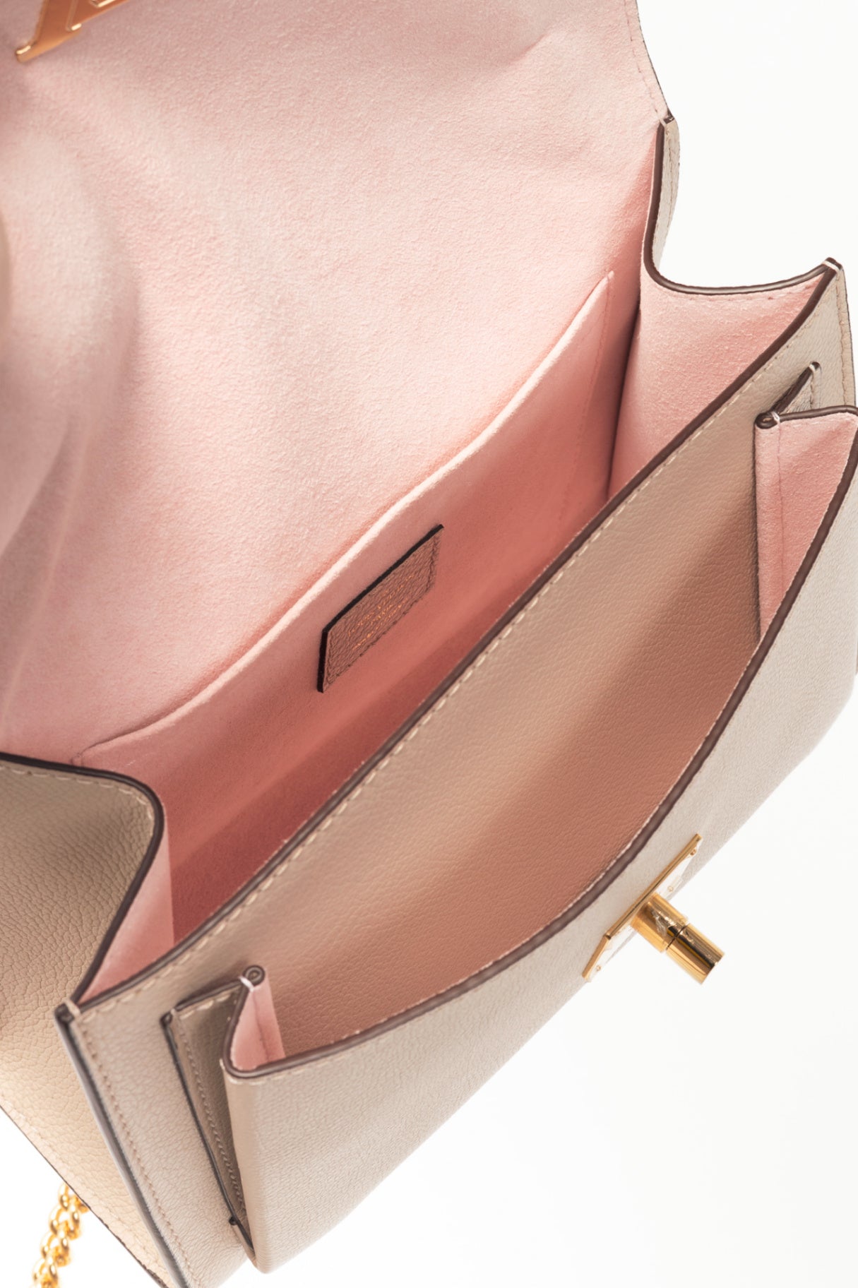 Louis Vuitton Mylockme Greige Leather Chain Bag